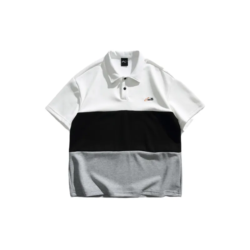 Color Splicing Short Sleeve T Shirt-0