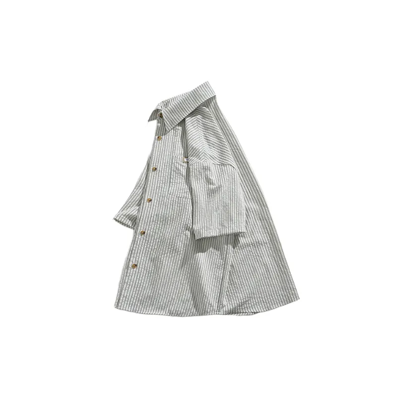 Fashion Casual Cotton Blended Fabric Shirt-3
