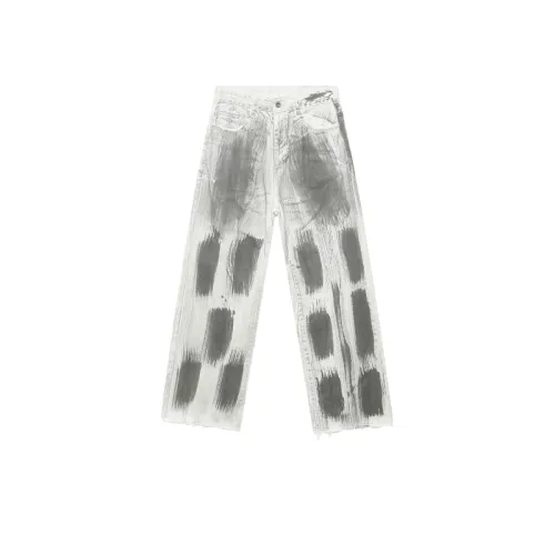 Retro Straight Tube Old Tie-dyed Jeans