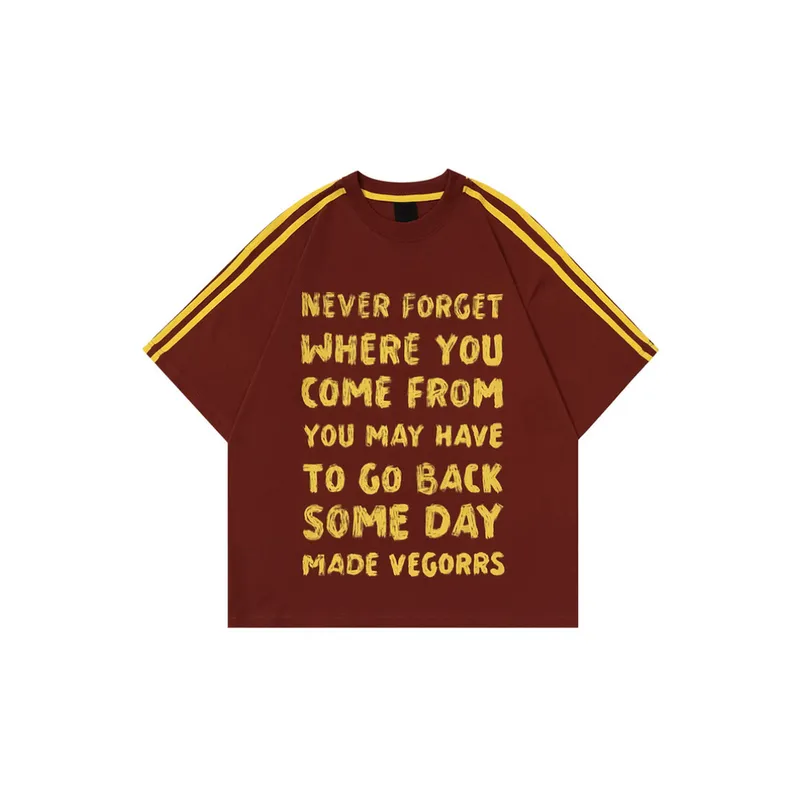 Loose Slogan Summer T Shirt-6
