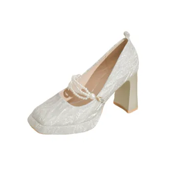 Fashionable Pearls High Heels