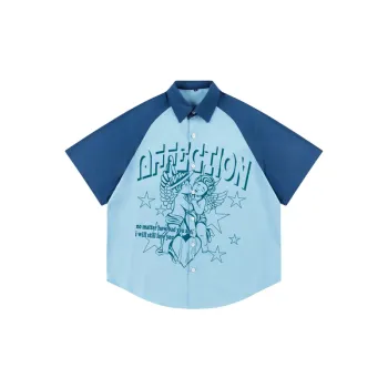 Loose Casual Angel Print Shirt