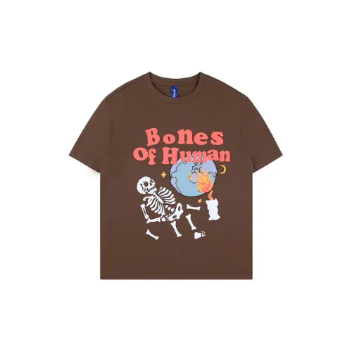 Fashion Skull Foam Printing Loose Wear Short Sleeve T-Shirt