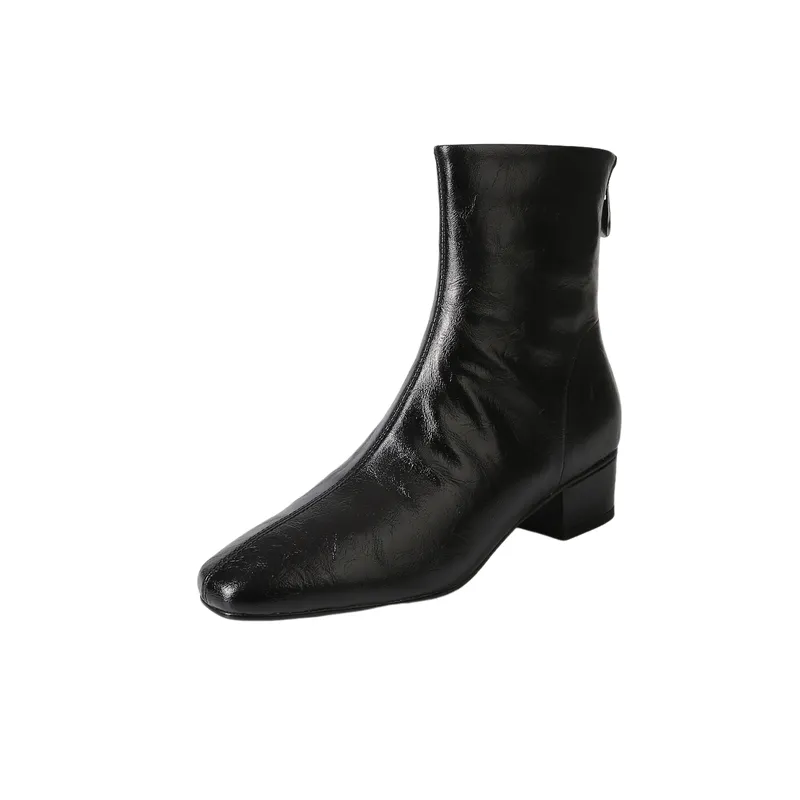 Simple Plain Ankle Boots-3