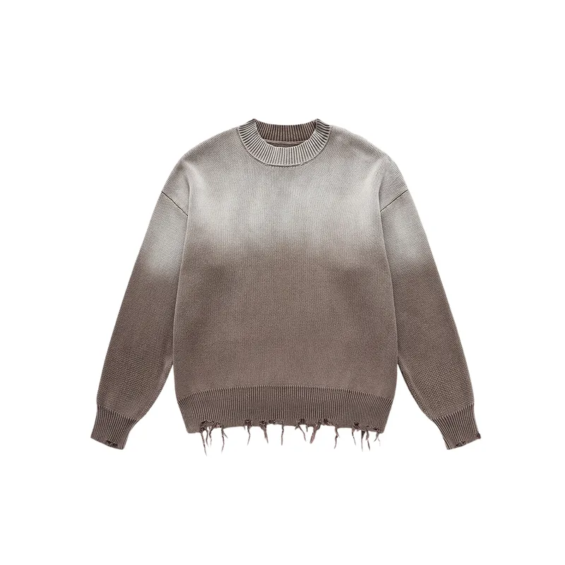 Retro Fashion Washed Sweater-0
