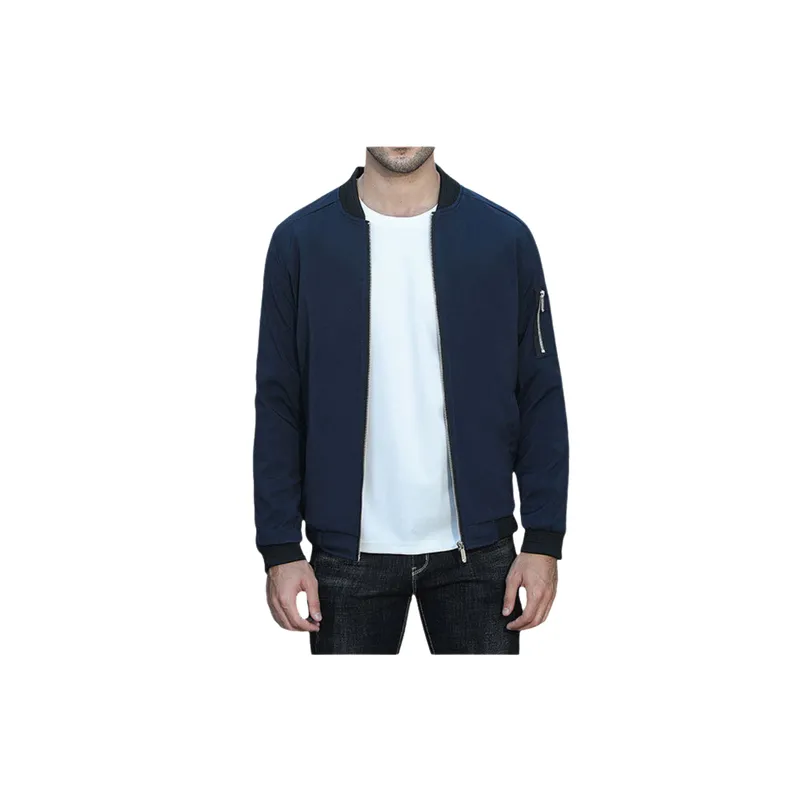Retro Plain Polyester Jacket-4