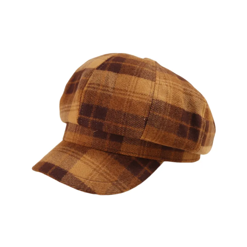 Casual Plaid Beret Women-4