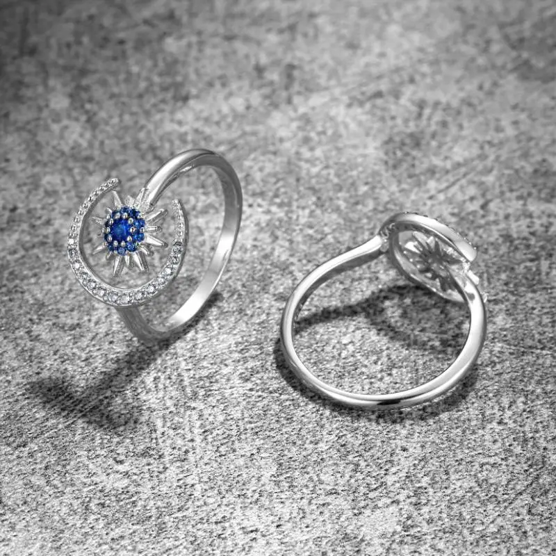 Star&Moon Silver Ring-1
