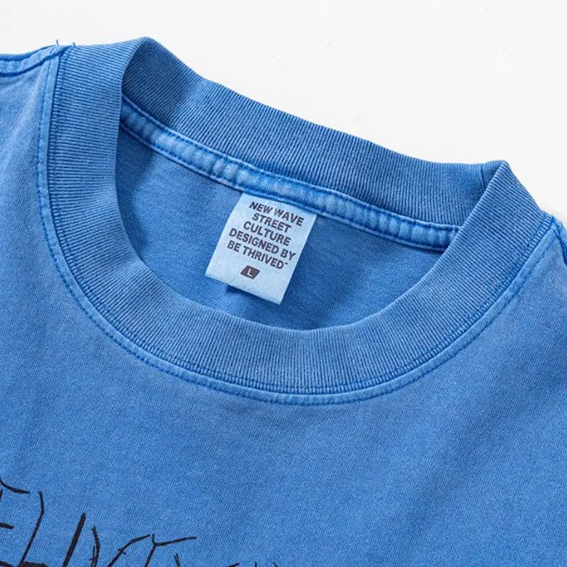 Retro Loose 100% Cotton T Shirt Unisex-12