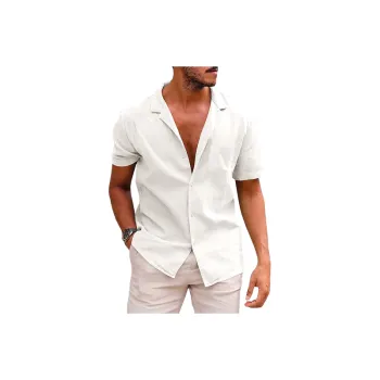 Loose Plain Flax Shirt