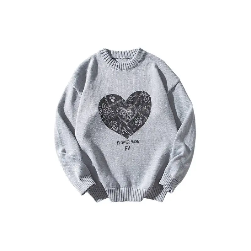 Casual Loose Knitted Fabric Sweater-3