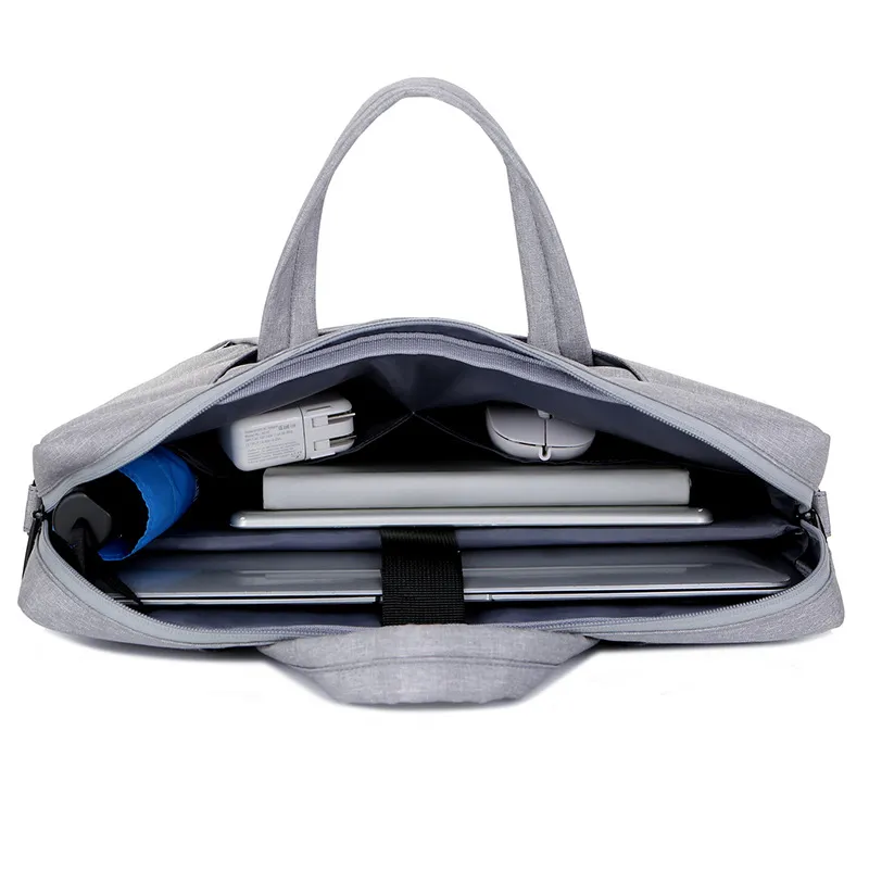 Simple Plain Briefcase Unisex-5