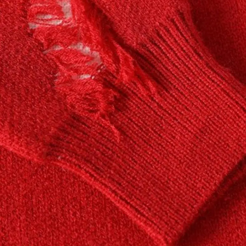 Loose Ripped Sweater-5