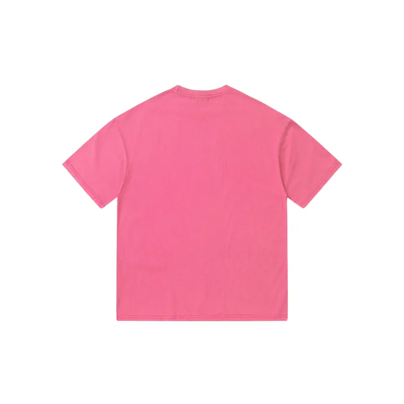 Retro Washed 100% Cotton T Shirt-1