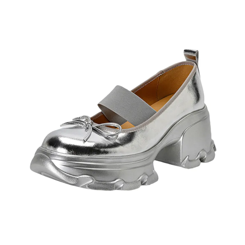 Fashionable Bow Mary Jane Shoes-5
