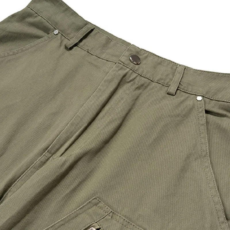 Casual Straight Leg Cargo Pants-2