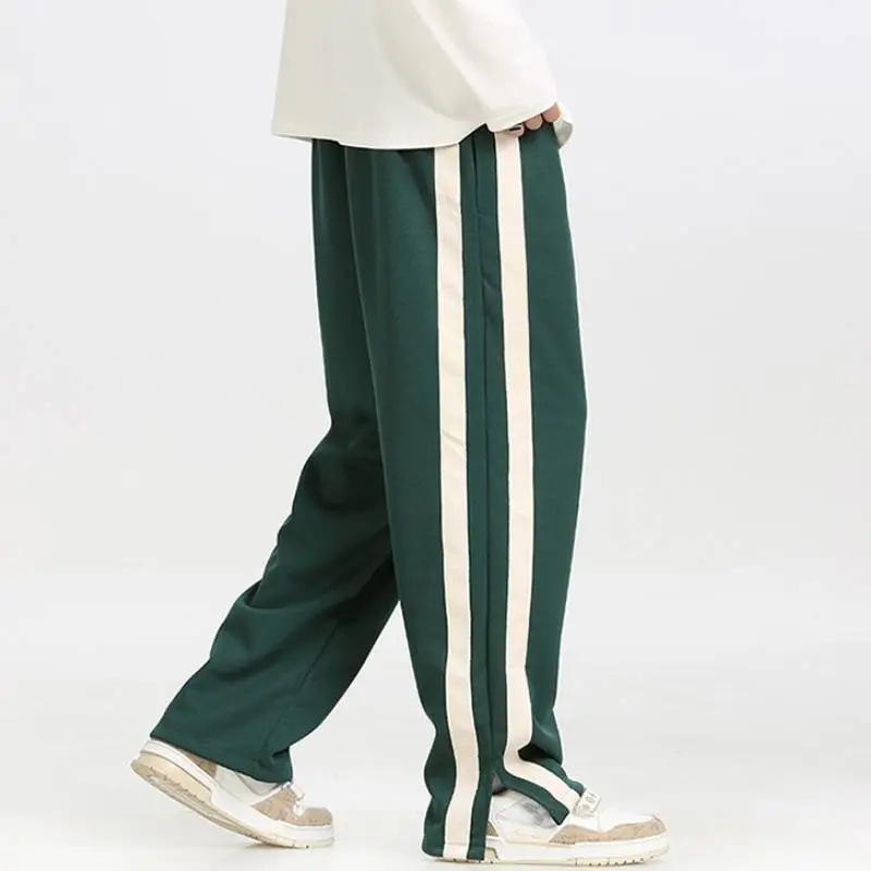 Basics Loose Cotton Like Fabric Casual Pants-10
