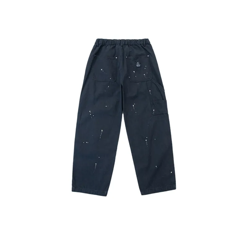 Paint Dot Dye Loose Logging Tooling Pants-3