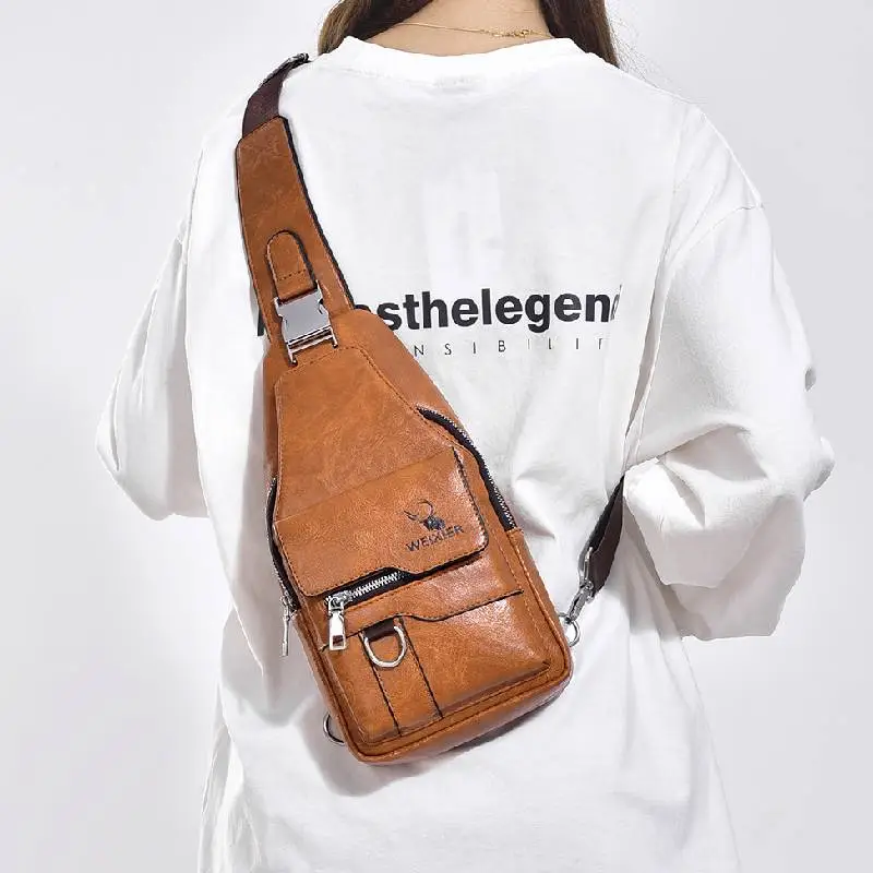 Retro Fashionable Crossbody Bag Man-4