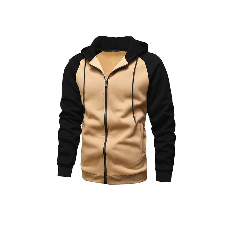 Zipper Contrast Color Sweatshirt-2