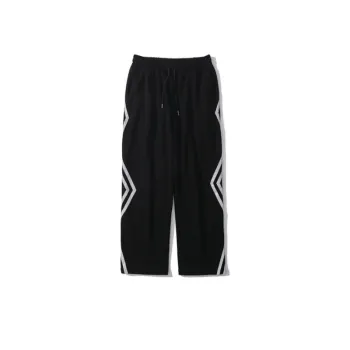 Side Stripe Zipper Straight Loose Pants