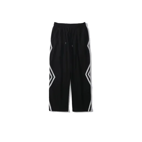 Side Stripe Zipper Straight Loose Pants