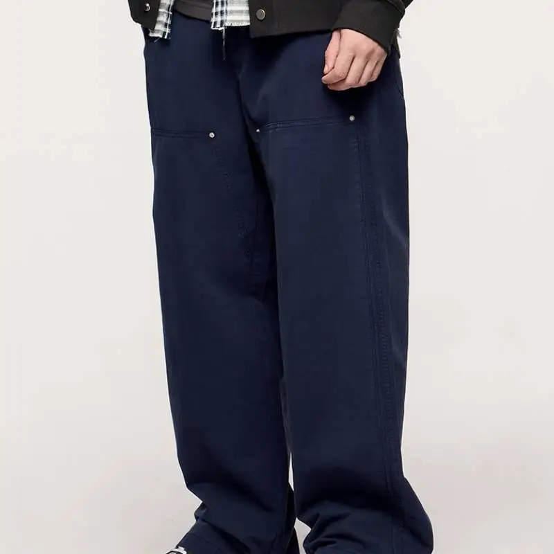 Street Loose Cotton Cargo Pants-4