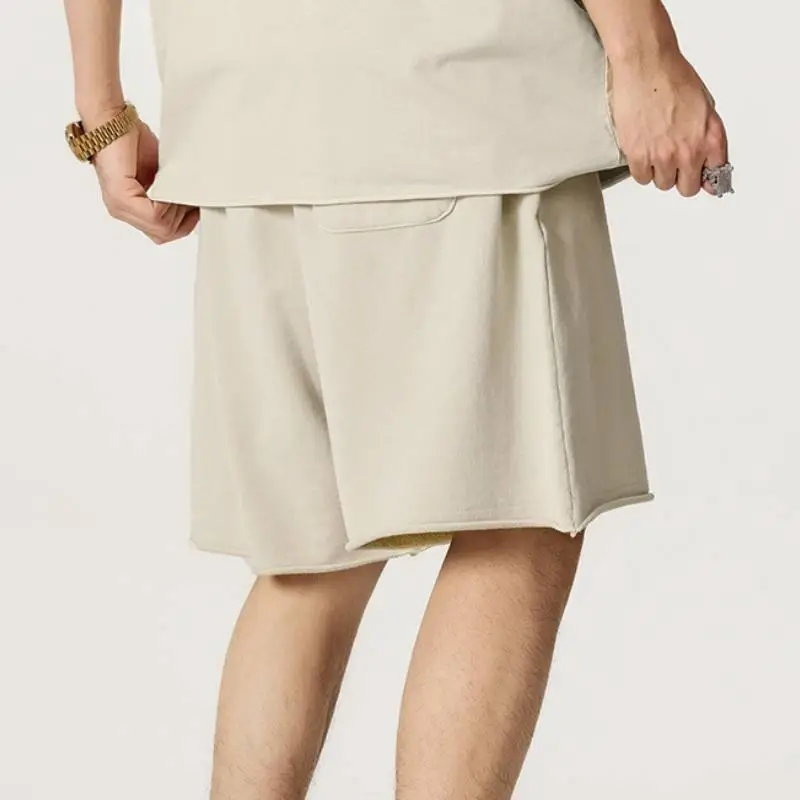 Fashionable Plain Cotton Casual Shorts-9