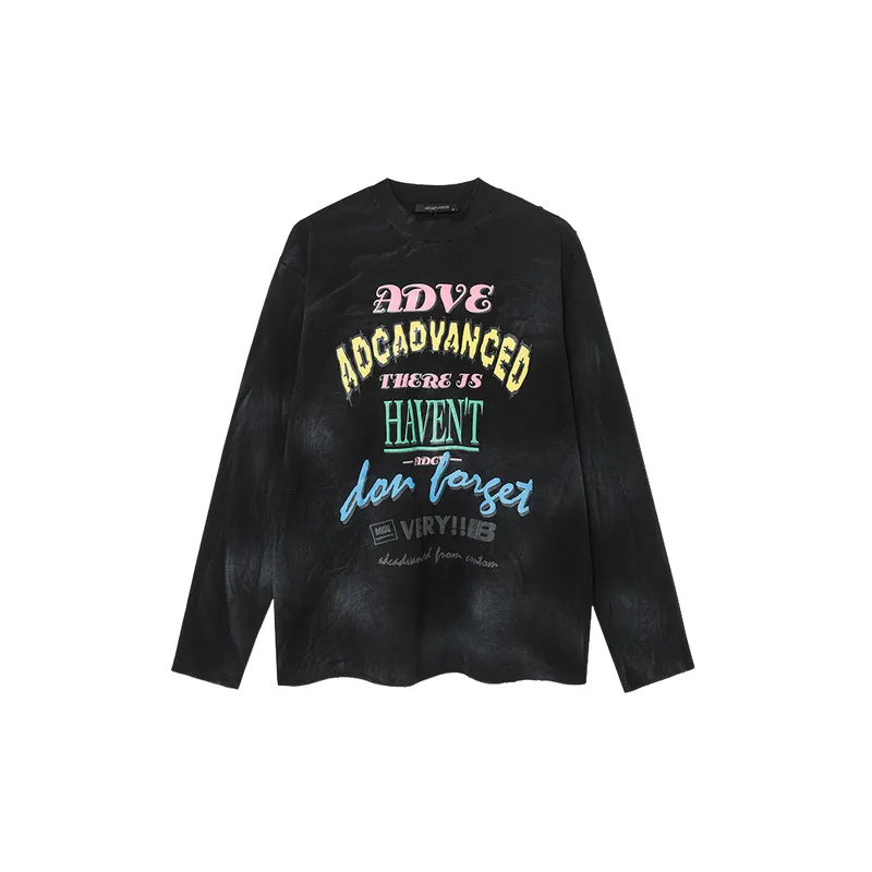 Retro Long Sleeve 100% Cotton T Shirt-0