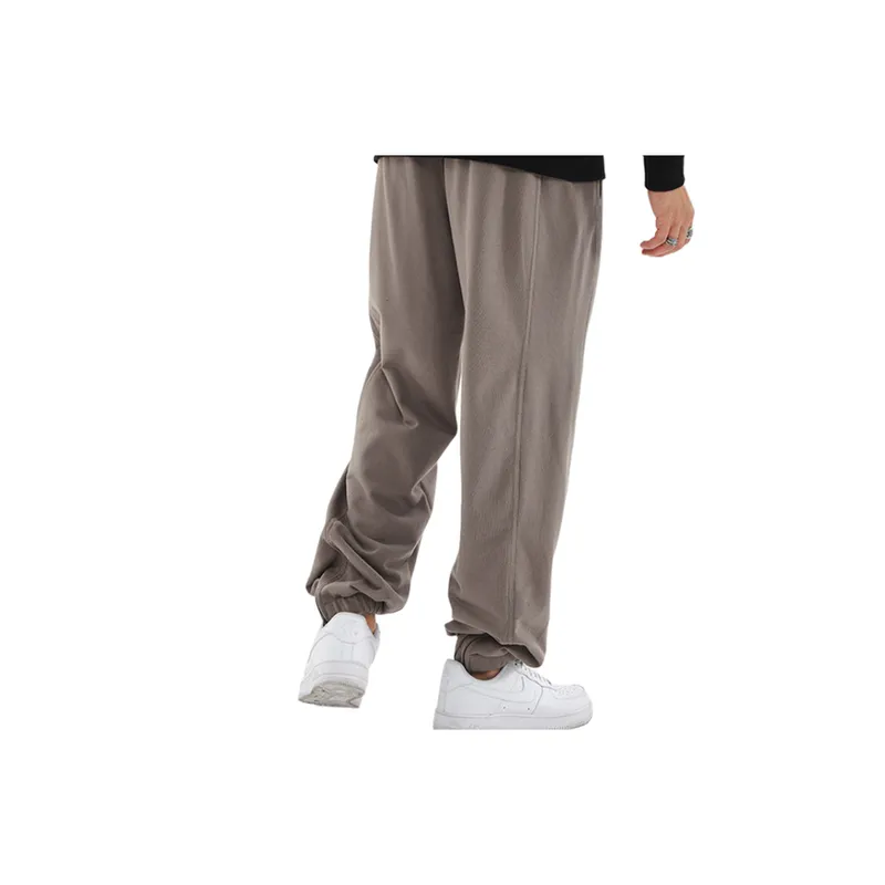 'Casual Basic Straight Loose Loose Mouth Drawstring Leg Side Zipper Sweatpants '-8