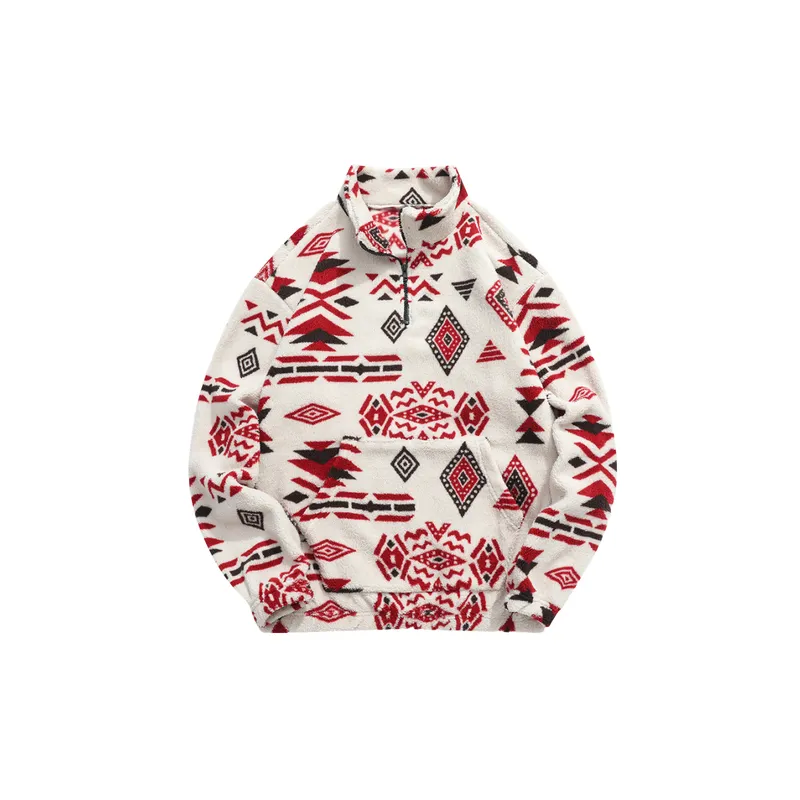 Simple Casual Polar Fleece Sweatshirt-0