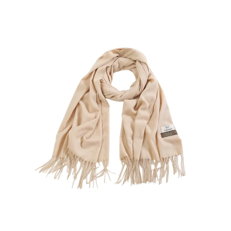 Casual Plain Knit Scarf-1