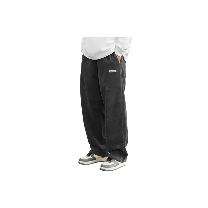Simple Loose Corduroy Casual Pants-0
