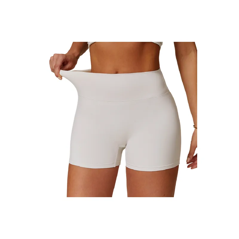Plain Casual Sports Shorts Women-4