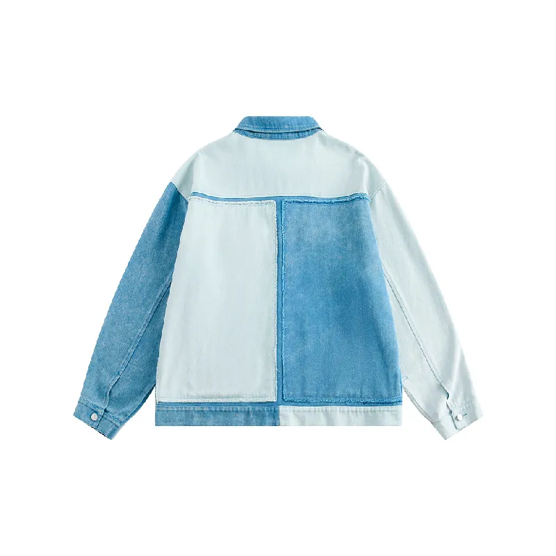 Trendy Plain Denim Jacket-1