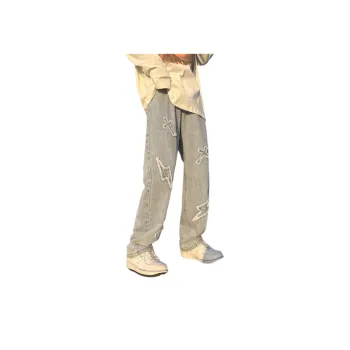Trendy Hip Hop Patch Jeans