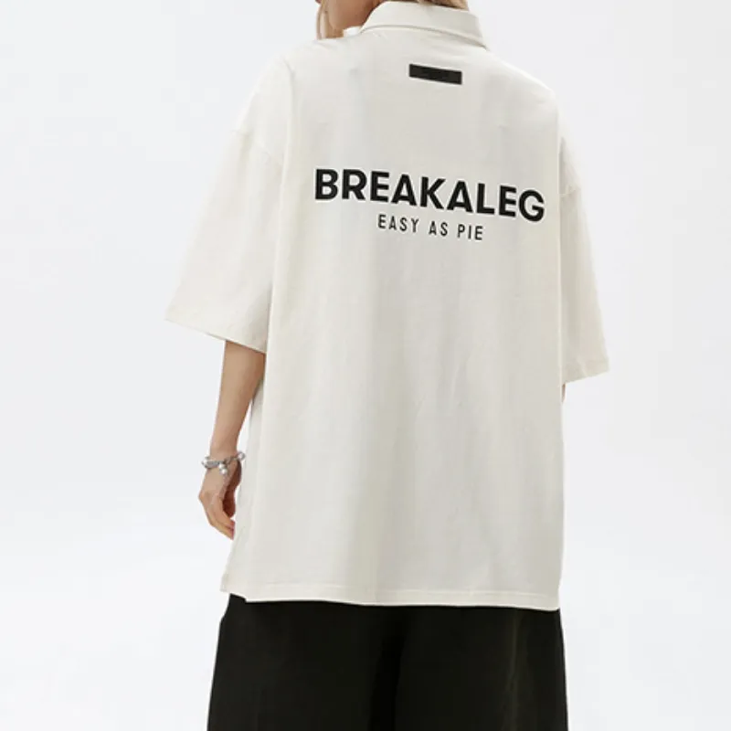 Casual Loose 100% Cotton Polo-3