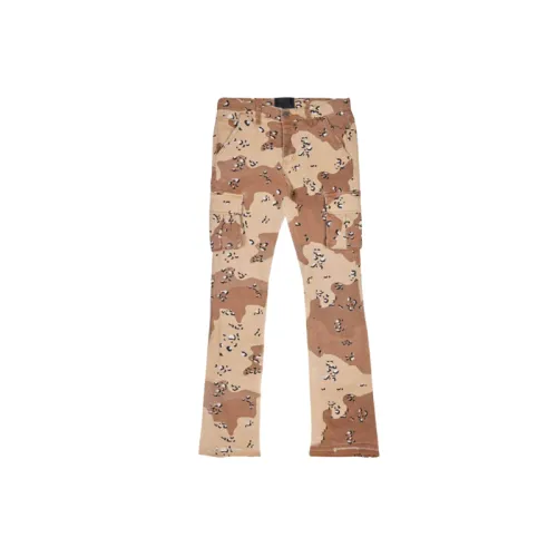 Loose Straight Leg Four Way Stretch Fabric Casual Pants