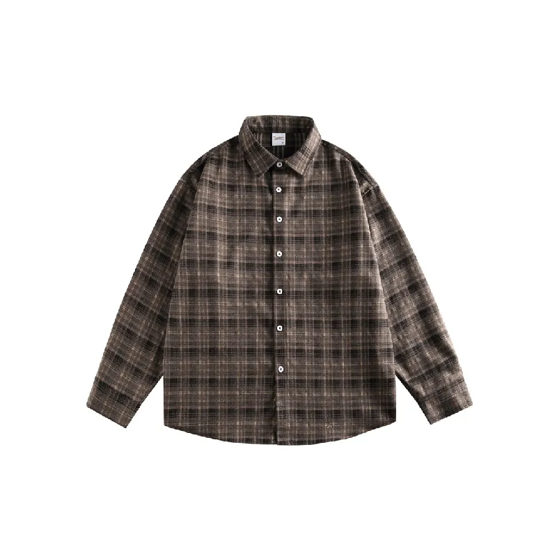 Basics Plaid Blended Synthetic Fabrics Shirt-4