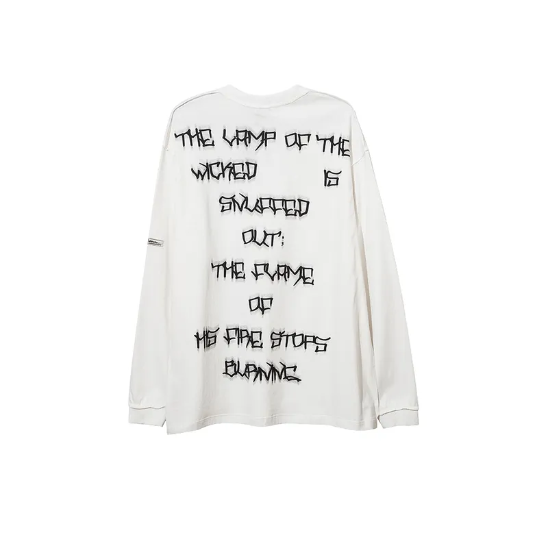 Dark Loose Wear Long Sleeve T shirt-5