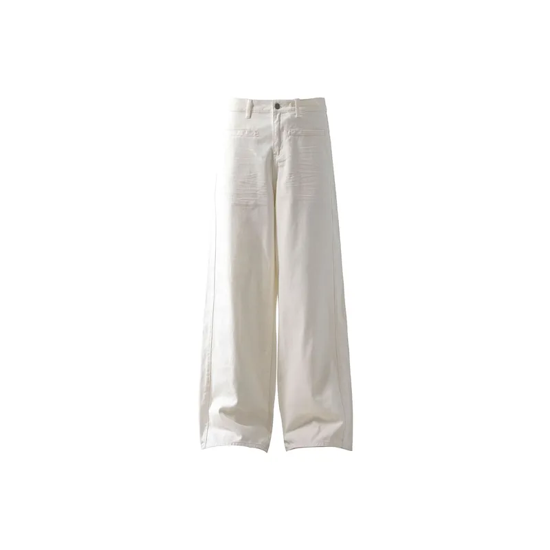 Fashionable Plain Loose Jeans-0