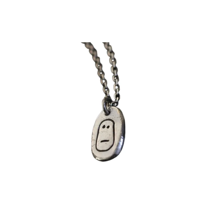 Smiley Face Pendant Necklace-0