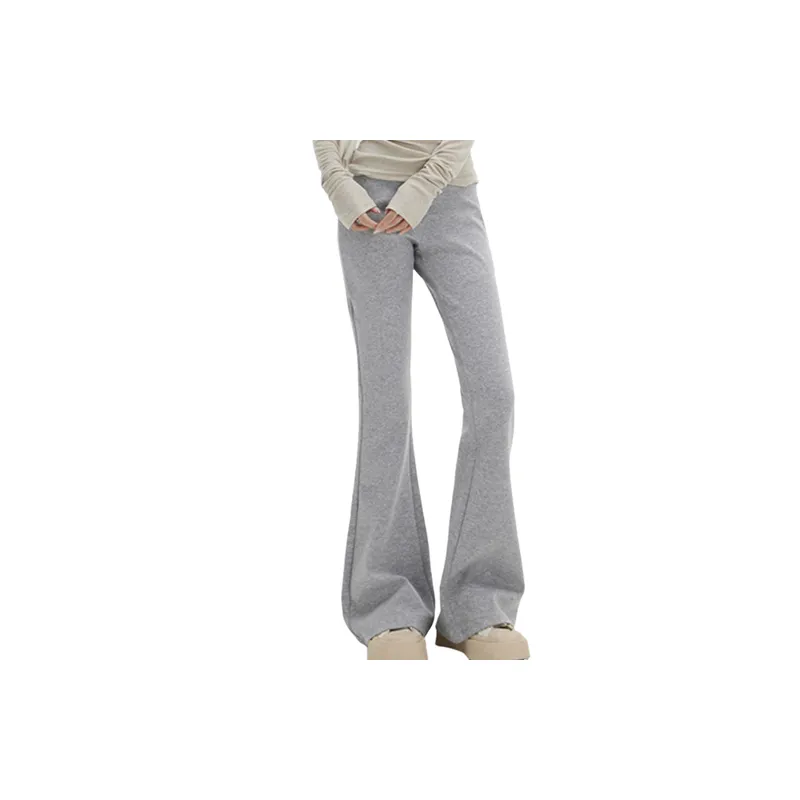 Simple Sporty Cotton Casual Pants Women-7