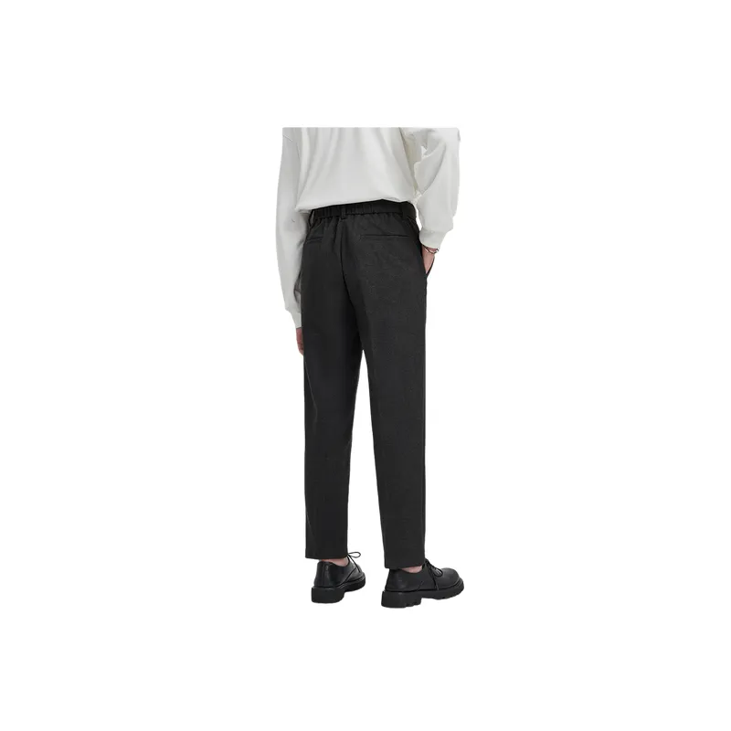 Casual Loose Cotton Blended Fabric Suit Trousers-10