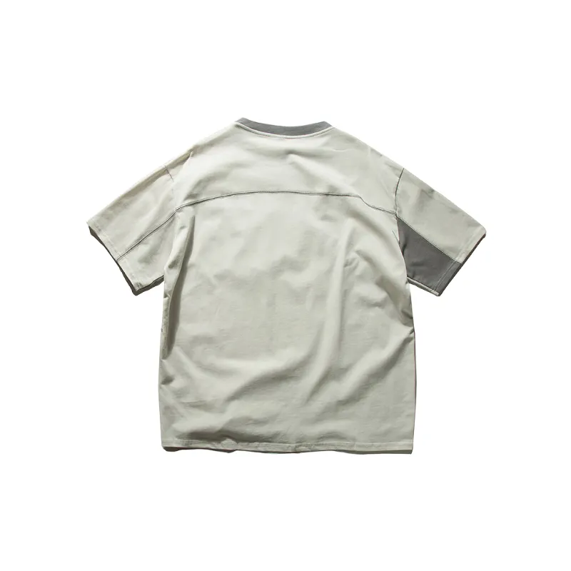 Retro Loose Cotton Blended Fabric T Shirt Unisex-3