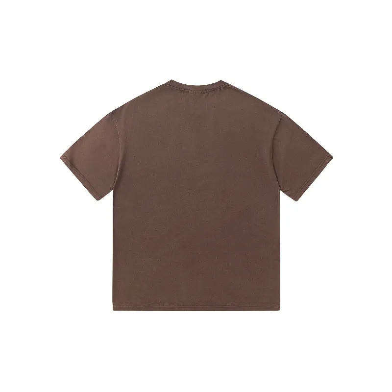 Retro Washed 100% Cotton T Shirt-7