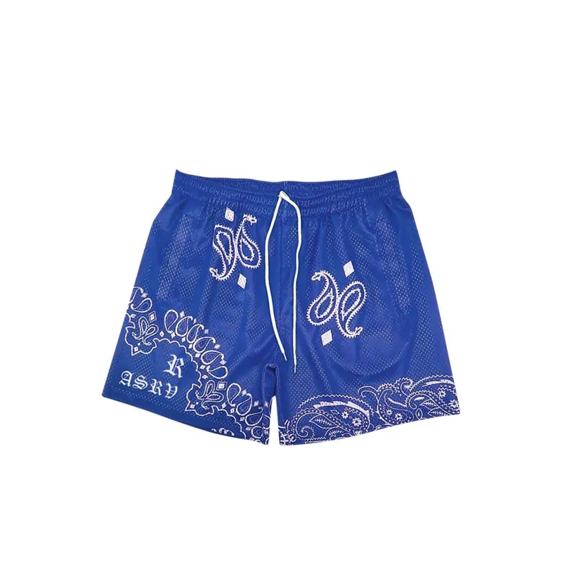 Mesh Outerwear Elastic Waist Shorts-6