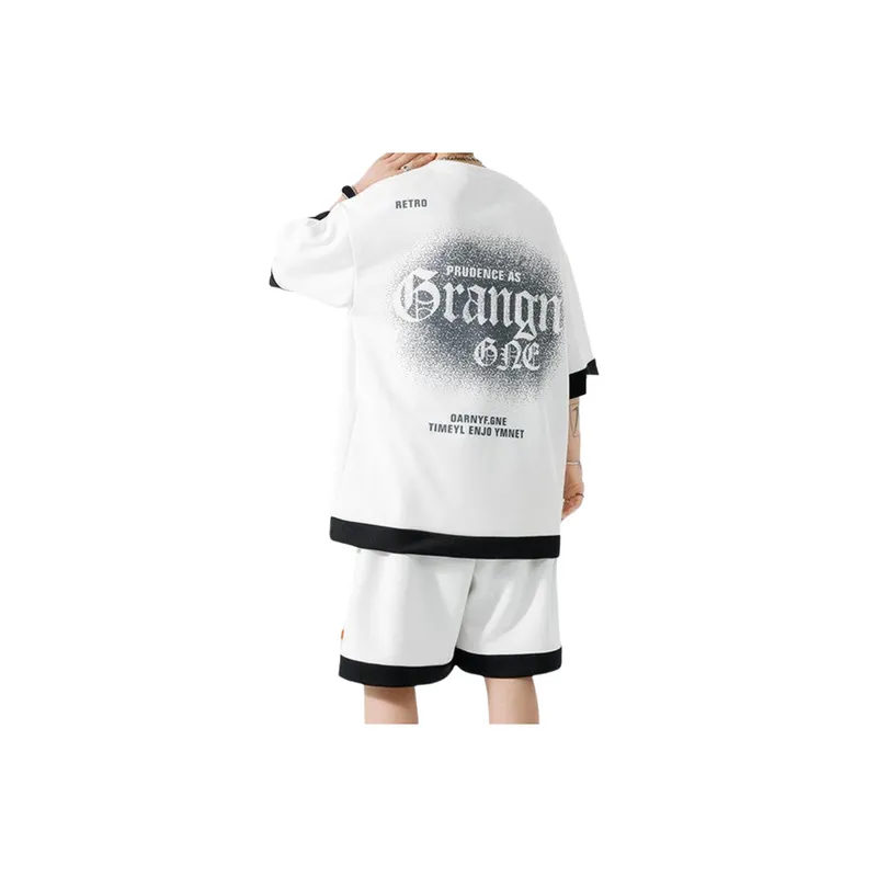 Quick Drying Short Sleeved Retro Suit-7