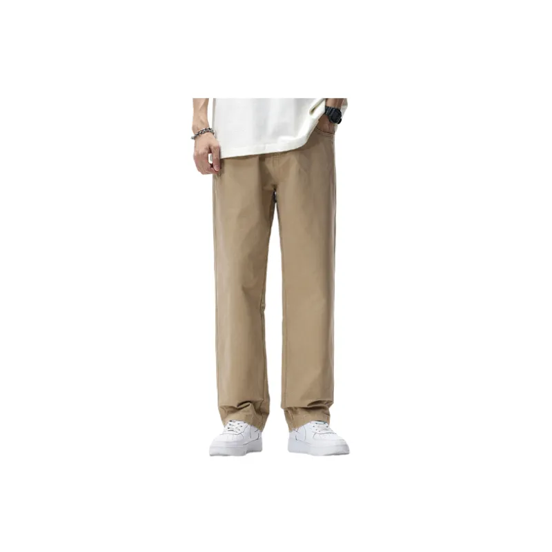 Retro Straight Leg Cotton Casual Pants-6