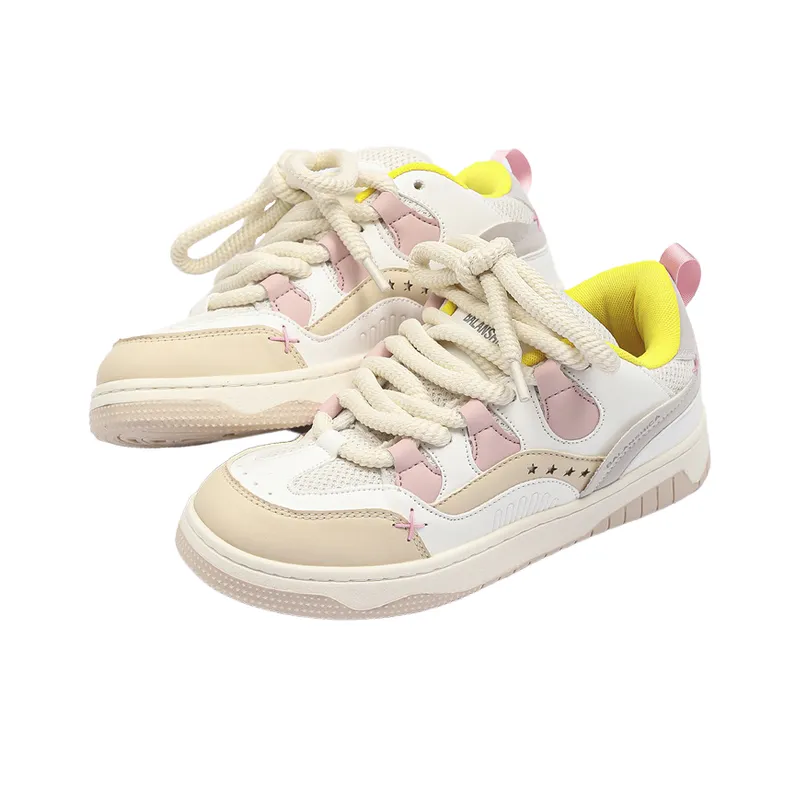 Breathable Thick soled Increased Mori Style Bread Shoes-5